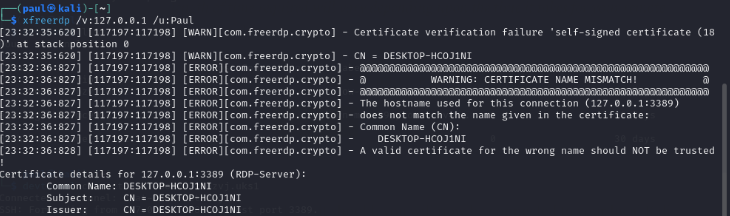 Dev Tunnel RDP Connect