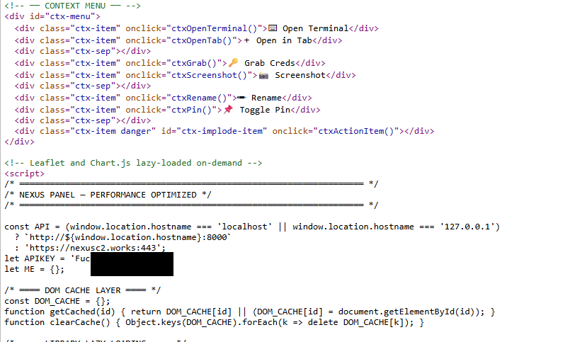 Nexus C2 API key leak