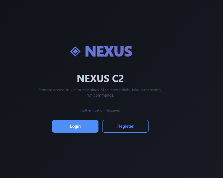 Nexus C2 login panel
