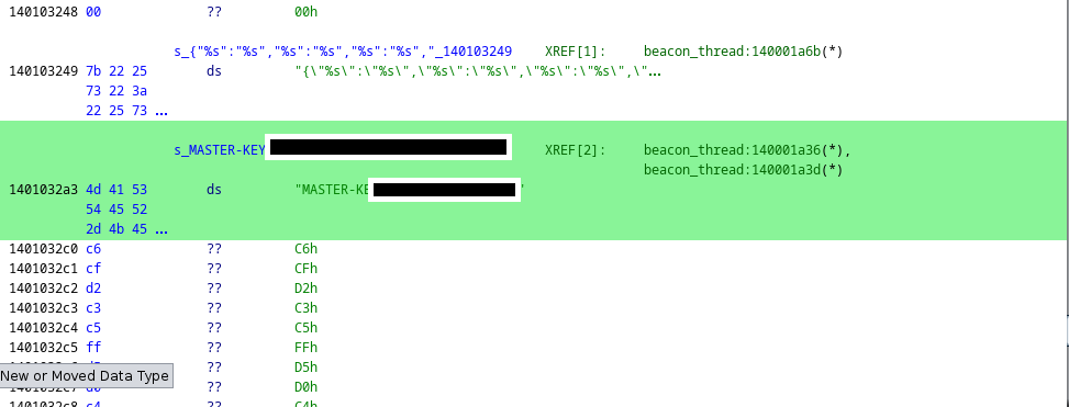 Hardcoded operator key visible in binary