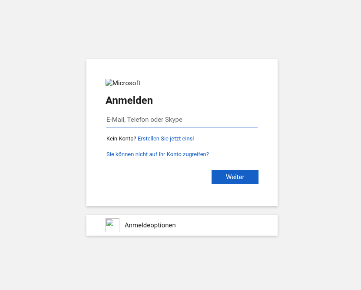 Broken Microsoft login lure referencing docseef.com as the DCL backend.